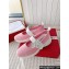 Roger Vivier Heel 7.5cm Viv' Run Strass Buckle Ballerinas in Technical Fabric Pink 2024