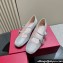 Roger Vivier Heel 3cm Trés Vivier Strass Buckle Mini Babies Ballerinas in Glitter Silver 2024