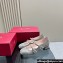 Roger Vivier Heel 3cm Trés Vivier Strass Buckle Mini Babies Ballerinas in Glitter Gray 2024