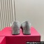 Roger Vivier Heel 3cm Trés Vivier Strass Buckle Mini Babies Ballerinas in Glitter Gray 2024