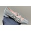 Roger Vivier Heel 3cm Trés Vivier Strass Buckle Mini Babies Ballerinas in Glitter Gray 2024