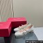 Roger Vivier Heel 3cm Trés Vivier Strass Buckle Mini Babies Ballerinas in Glitter Beige 2024