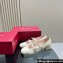 Roger Vivier Heel 3cm Trés Vivier Strass Buckle Mini Babies Ballerinas in Patent Leather White 2024