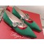 Roger Vivier Bouquet Flower Babies Ballerinas in Satin Green 2024