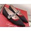 Roger Vivier Bouquet Flower Babies Ballerinas in Satin Black 2024