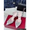 Roger Vivier Heel 8.5cm Bouquet Strass Buckle Sandals in Satin Gray 2024
