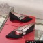 Roger Vivier Heel 4.5cm Bouquet Flower Babies Pumps in Satin Black 2024