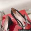 Roger Vivier Heel 4.5cm Bouquet Flower Babies Pumps in Satin Black 2024