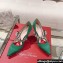 Roger Vivier Heel 8.5cm Bouquet Flower Babies Pumps in Satin Green 2024