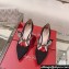 Roger Vivier Heel 8.5cm Bouquet Flower Babies Pumps in Satin Black 2024