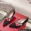 Roger Vivier Heel 8.5cm Bouquet Flower Babies Pumps in Satin Black 2024