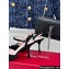 Roger Vivier Heel 8.5cm Bouquet Strass Buckle Sandals in Satin Black 2024