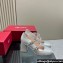 Roger Vivier Heel 8cm Trés Vivier Strass Buckle Mini Babies Ballerinas in Glitter Silver 2024