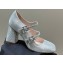 Roger Vivier Heel 8cm Trés Vivier Strass Buckle Mini Babies Ballerinas in Glitter Silver 2024