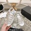 Chanel Lambskin CC Logo Chain Sandals White 2024