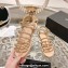 Chanel Lambskin CC Logo Chain Sandals Beige 2024