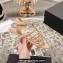 Chanel Lambskin CC Logo Chain Sandals Beige 2024