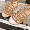 Chanel Lambskin CC Logo Chain Sandals Beige 2024
