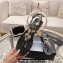 Chanel Heel 3cm Lambskin Crystal and Pearl Thong Sandals Black 2024