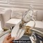 Chanel Heel 3cm Lambskin Crystal and Pearl Thong Sandals White 2024