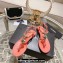 Chanel Heel 3cm Lambskin Crystal and Pearl Thong Sandals Pink 2024