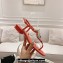 Chanel Heel 3cm Lambskin Crystal and Pearl Thong Sandals Pink 2024