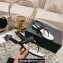 Chanel Lambskin CC Logo Chain Thong Sandals Black 2024