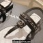 Chanel Lambskin CC Logo Chain Thong Sandals Black 2024