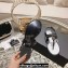 Chanel Lambskin CC Logo Chain Thong Sandals Black 2024