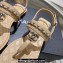 Chanel Lambskin CC Logo Chain Thong Sandals Beige 2024