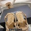 Chanel Lambskin CC Logo Chain Thong Sandals Beige 2024