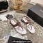Chanel Lambskin CC Logo Chain Thong Sandals Brown 2024