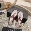 Chanel Lambskin CC Logo Chain Thong Sandals Brown 2024
