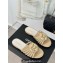 Chanel Lambskin tubular Mules with Camellia Beige 2024