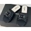 Chanel Lambskin tubular Mules with Camellia Black 2024