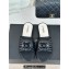 Chanel Lambskin tubular Mules with Camellia Black 2024