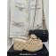 Chanel Lambskin tubular Platform Mules with Camellia Beige 2024
