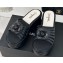 Chanel Lambskin tubular Platform Mules with Camellia Black 2024