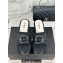 Chanel Lambskin tubular Platform Mules with Camellia Black 2024