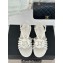 Chanel Lambskin tubular Sandals with Camellia White 2024