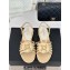 Chanel Lambskin tubular Sandals with Camellia Beige 2024