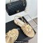Chanel Lambskin tubular Sandals with Camellia Beige 2024