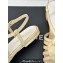 Chanel Lambskin tubular Sandals with Camellia Beige 2024