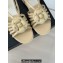 Chanel Lambskin tubular Sandals with Camellia Beige 2024