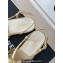 Chanel Lambskin tubular Sandals with Camellia Beige 2024