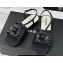 Chanel Lambskin tubular Sandals with Camellia Black 2024