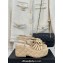 Chanel Lambskin tubular Platform Sandals with Camellia Beige 2024
