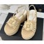 Chanel Lambskin tubular Platform Sandals with Camellia Beige 2024