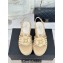 Chanel Lambskin tubular Platform Sandals with Camellia Beige 2024