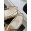 Chanel Lambskin tubular Platform Sandals with Camellia Beige 2024